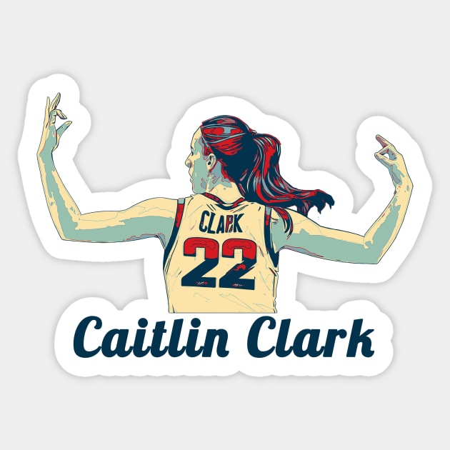 Caitlin Clark Retro Sticker by clownescape